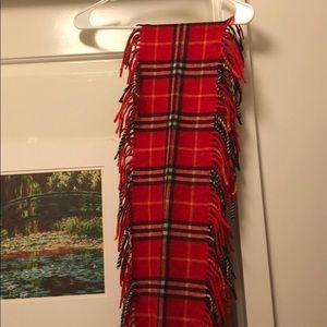 Burberry fringe scarf